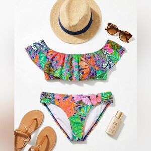 Trina Turk Tropical Escape Multicolour Floral Bikini with Bright Trim
